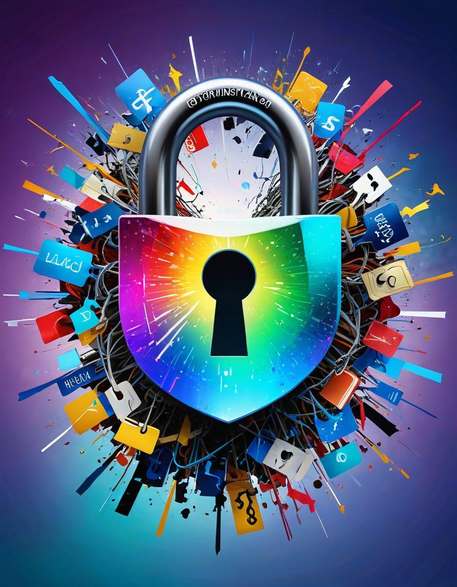 A collage depicting a padlock breaking apart, surrounded by various smartphone designs, each showcasing a different carrier logo. In the background, a radiant key symbolizes freedom, with colorful rays emanating, representing limitless possibilities. Include elements like a broken chain and dollar signs fading away, suggesting liberation from financial constraints. ultra-modern. vibrant colors. digital art.